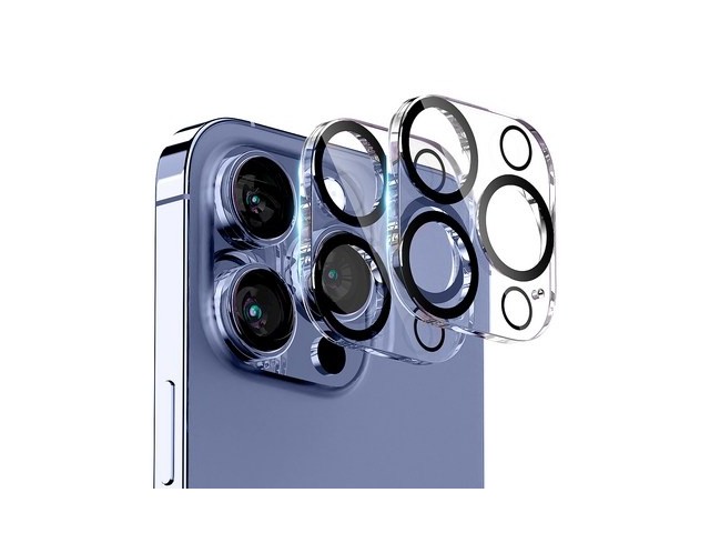 [아이폰15 카메라 가리개] 인기 폭발 구스페리 빛번짐 차단 블랙써클 풀커버 휴대폰 카메라 강화유리 보호필름 2매