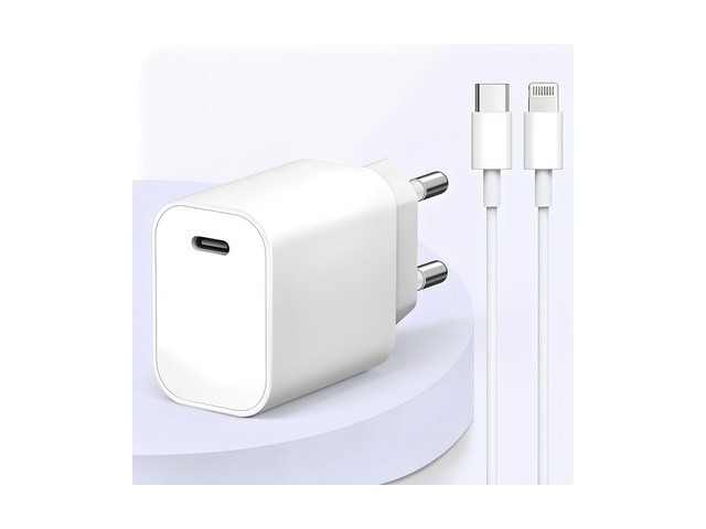 [애플 아이폰 줄이어폰 정품 8핀] 소중한 구매 모잇 20W PD 고속 충전기 + C to 8핀 라이트닝 케이블 1m (아이폰 전용)